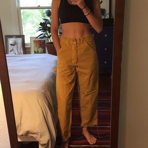 VINTAGE Stan Ray Utility Pants in Mustard Yellow